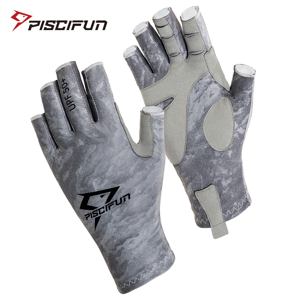 Piscifun UPF50+ Sports Fishing Gloves Breathable Summer Anti-skid  Fingerless Gloves for Outdoor Hiking, Biking, Kayaking Tackle – Dcmarts
